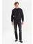 Regular Fit Siyah Erkek Sweatshirt W2520255001 2