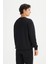Pamuklu Regular Fit Normal Kesim Bisiklet Yaka Siyah Erkek Sweatshirt L2520361001 4