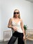 Kadın Bej Ip Askılı Degaje Yaka Luxury Bluz 5