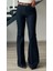 Lacivert Likralı Ispanyol Paça Jean 2