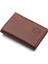 Hakiki Deri Kağıt Para ve Bol Kart Bölmeli Unisex Cüzdan - Taba 2