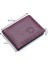 Hakiki Deri Kağıt Para ve Bol Şeffaf Kart Bölmeli Unisex Kartlık - Mor 1