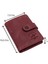 Hakiki Eskitme Deri Kağıt Para ve Bol Kart Bölmeli Patlı Unisex Kartlık Cüzdan - Bordo 1
