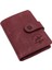 Hakiki Eskitme Deri Kağıt Para ve Bol Kart Bölmeli Patlı Unisex Kartlık Cüzdan - Bordo 2