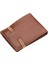 Hakiki Deri Kağıt Para ve Bol Şeffaf Kart Bölmeli Lastikli Unisex Kartlık - Taba 5