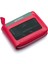 Hakiki Deri Kağıt Para ve Bol Şeffaf Kart Bölmeli, Fermuarlı Unisex Kartlık - Kırmızı 6