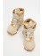 Çocuk Bot Içi Kürklü Kaymaz Taban Bantlı Ortopedik - Krem - 28 5