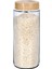 Berina Home Ahşap Desen Büyük Cam Kavanoz Seti – 1350 Ml, Çay, Şeker, Pirinç, Baharat ve Erzak Saklama 2