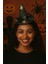 Cadı Şapkalı Halloween Parti Tacı Tüllü Sarı Altın Renk Cadılar Bayramı Aksesuarı 1