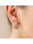 Rose Gold Zirkon Taşlı Büyük Oval Halka Kadın Çelik Küpe 3