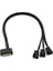 Plus PX-4597 Psu Sata Power To Fan Çevirici 3 Port Y Pin Pwm Çoklayıcı Splitter Fan Kablosu 3
