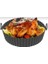 Yeniden Kullanılabilir Xl Airfryer Silikon Pişirme Kabı 23 cm Bpa Içermez Airfryer Pişirme Kağıdı, Yapışmaz Kolay Temizlenir, Büyük Boy Silikon Pişirme Kalıbı (Siyah) 3