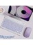 Tablet ve Telefonlar Için Bluetooth Klavye ve Mouse Set - Mor AL3476 4