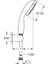Vitalio Start 100 El Duşu Seti, 1 Akışlı, Düşmeye Dayanıklı, Su Tasarruflu, Kireç Önleyici Sistem, Duş Başlığı, Krom, 27944000 3