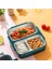 1392 Çelik Isı Yalıtımlı 3 Bölmeli Yemek Termosu Beslenme Kutusu Lunchbox Sefer Tası - Yeşil 1
