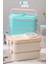 1200 ml Iki Kat Dört Bölme Paslanmaz Çelik Lunch Box Yeni Nesil Sefer Tası-Sos Kaseli MODEL-FFLBOX8023 (Bej) 3