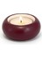 Yuvarlak Gövdeli Bordo Mini Mumluk 6,5 cm x 6,5 cm 2