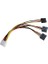 Üçlü 3 Port Ide Molex Sata Power HDD 4 Pin Güç Kablosu 5101 1