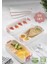 Home 1260 ml 3 Katlı 6 Bölmeli Bpa'sız Pp Plastik Sefer Taşıma ve Beslenme Çantası, Kilitli Bento Lunch Box, Mikrodalgaya Uygun, Çatal ve Kaşık Dahil (Krem) 5