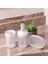 Akrilik 3'lü Banyo ve Lavabo Seti - Diş Fırçalık, Sıvı Sabunluk ve Katı Sabunluk - Şık, Dayanıklı, Modern Banyo Organizeri (Asorti) 2