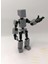 Hareketli Mini 13 Robot Oyuncak 8 cm - Gri Siyah 1 Adet 1