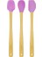 Indigo 3'lü Pembe Bambu Silikon Spatula Seti Uzun 26 cm VLT1508 5