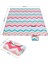 Picnic Blanket, 200 x 200 Cm, Outdoor Beach Blanket For Camping, Park, Yard, With Waterproof Backing, Foldable, Red Wave Pattern GCM70KW 3