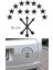 Adige Bayrak Araba Sticker Siyah 15 cm 2 Adet 1