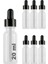 20 ml Metal Kapaklı Damlalık Dropper Şişesi Serum 20 cc Cam Şişe 6 Adet (Siyah Kapak, Şeffaf) 1