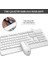 CM106 USB Kablolu, Qwerty Türkçe Dizilim Klavye, 1200DPI Optik Fare, Bilek Dinlendirme, Sağ ve Sol Elle Kullanılabilir, Evrensel Uyum, Türkçe Q Klavye &amp; Mouse Set Beyaz 3