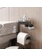 Tuvalet Kağıtlığı, Banyo Tuvalet Kağıtlık, Wc Tuvalet Kağıdı Tutucu, Banyo Tuvalet Kağıdı Askısı, Tuvalet Kağıdı Aparatı, Metal Tuvalet Kağıdı Standı (Metal, Siyah) 3