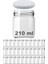 210 ml Metal Beyaz Kapaklı Şeffaf Cam Kavanoz 30 Adet 1