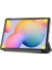 Samsung Galaxy Tab S7 Fe T737 T733 T736 ile Uyumlu Tablet Kılıfı Smart Cover Uyku Modlu Standlı Arkası Sert Şeffaf Kapak - Siyah 2