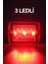 Tekli Arka Işık Pilli 300 Lümen 3 Mod Flaşörlü Bisiklet Arka Farı LED Işık Kırmızı 4445 2