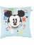 Disney Mickey Funny Lisanslı Karakter BASKILI%100 Pamuk Kırlent, Çok Renkli, 40X40 cm 1