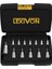Torx Bit Lokma Anahtar Seti, Boyutlar: T8, T10, T15, T20, T25, T27, T30, T40, T45, T47, T55, T60 Torx Vidaları Için Bit Seti, Sürücü Boyutu: 1/4", 3/8", 1/2" (LX-143) 1