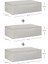 Home Textile 3'lü Mega Boy Gri Balıksırtı Baza Altı Hurç Set 74 x 46 x 22 cm 2
