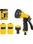 9 Fonksiyonlu Nozul Başlıklı Sulama Tabancası 4 Parça Set, Bahçe Sulama, Araç Yıkama, Dış Mekan Temizliği, Dayanıklı ve Ergonomik, Tak-Çıkar Hızlı Bağlantı Ayarlı Hortum Tabancası 3