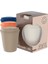 Reusable Cup/tekrar Kullanılabilir Kapaklı Kahve Kupası/taşınabilir Sert Plastik Bardak - 3'lü Karışık Renk(Turuncu-Lacivert-Kahverengi) - 300ML / Yıkanabilir/bpa &amp; Bps Içermez 1