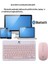 Km-33 Wireless Bluetooth Kablosuz Klavye Mouse Set Pembe Tablet,laptop, Telefon, Tv Uyumlu 4