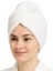Saç Havlusu Peluş Kumaş Hızlı Kuruma Düğmeli Asılabilir Hafif Banyo Bonesi Yıkanabilir Beyaz 40X50CM 1