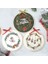 Noel Desenli Nakış Başlangıç Seti, Yeni Başlayanlar Için Çapraz Dikiş, 3 Desen, 1 Çember ve Renkli Iplikler ile Tam Damgalı Set (Noel 2) 4