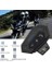 Bt-12 Motosiklet Bt Kulaklık Kask Kulaklık Telefon Görüşmesi ve Müzik Için Krofon Motosiklet Bt Interkom Siyah 2