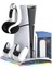 TP5-3570 Ps5 Soğutucu Organizatör 2 Fanlı Stand Kol Şarj Edici Stand 3 USB Hub Kulaklık Platstation Standı 3