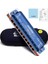 Top Diatonic Harmonica C 10 Delik 20 Ton Mavi Kılıflı, Profesyonel Oyuncular, Yeni Başlayanlar, Öğrenciler, Yetişkinler Için Mavisi 1