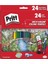 Kuru Boyalar, Canlı Renklerde Boya Kalemi, Açması Kolay ve Dayanıklı Silinebilir Kalem, Yumuşak Mineli Resim Kalemi, Kaliteli Kırtasiye Malzemesi, 24 Renkli Kalem 1