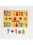 Zeka Ahşap Bultak 2'si Birarada Set Alfabe Harfler ve Matematik Sayılar Işlemler Eğitici Puzzle Oyuncağı 3