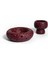Krater Dokulu Bordo 2’li Dekoratif Obje Seti – 11,5 cm & 9,5 cm 5