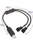 Full-Speed 12V Gerilim-Step-Up-Usb-Dual 3pin ve 4pin Pc Fanı-Güç Adaptörü Kablosu, Şalterli 4