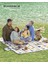 Piknik Örtüsü, 200 x 200 Cm, Büyük, Kamp Örtüsü, Park, Bahçe, Plaj Için, Su Geçirmez, Makinede Yıkanabilir, Katlanabilir, Sarı ve Mavi Üçgenler GCM76S 2